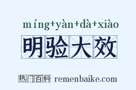 明验大效是什么意思的图片